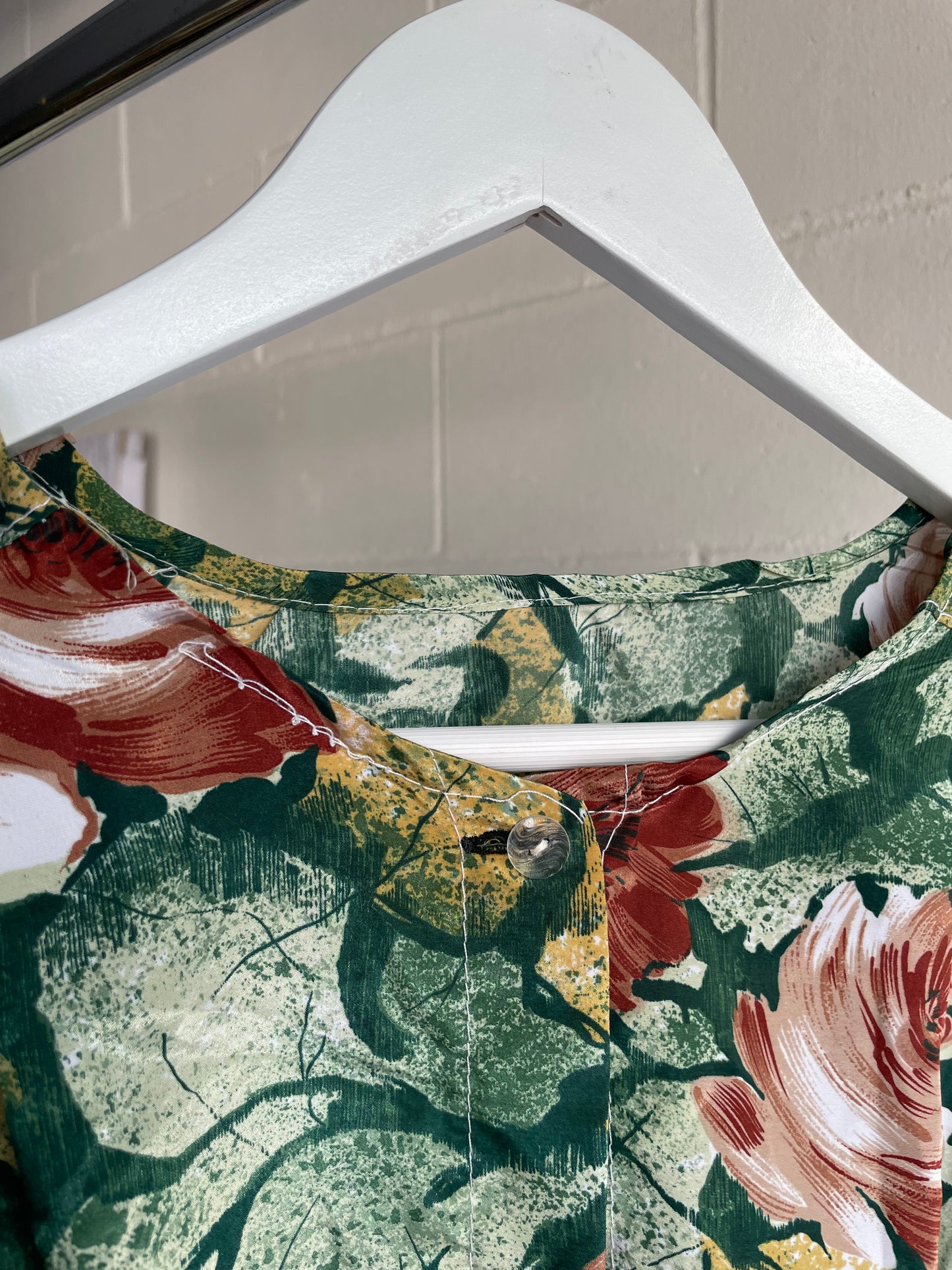 Camicia sartoriale 100% seta fantasia floreale - taglia XL