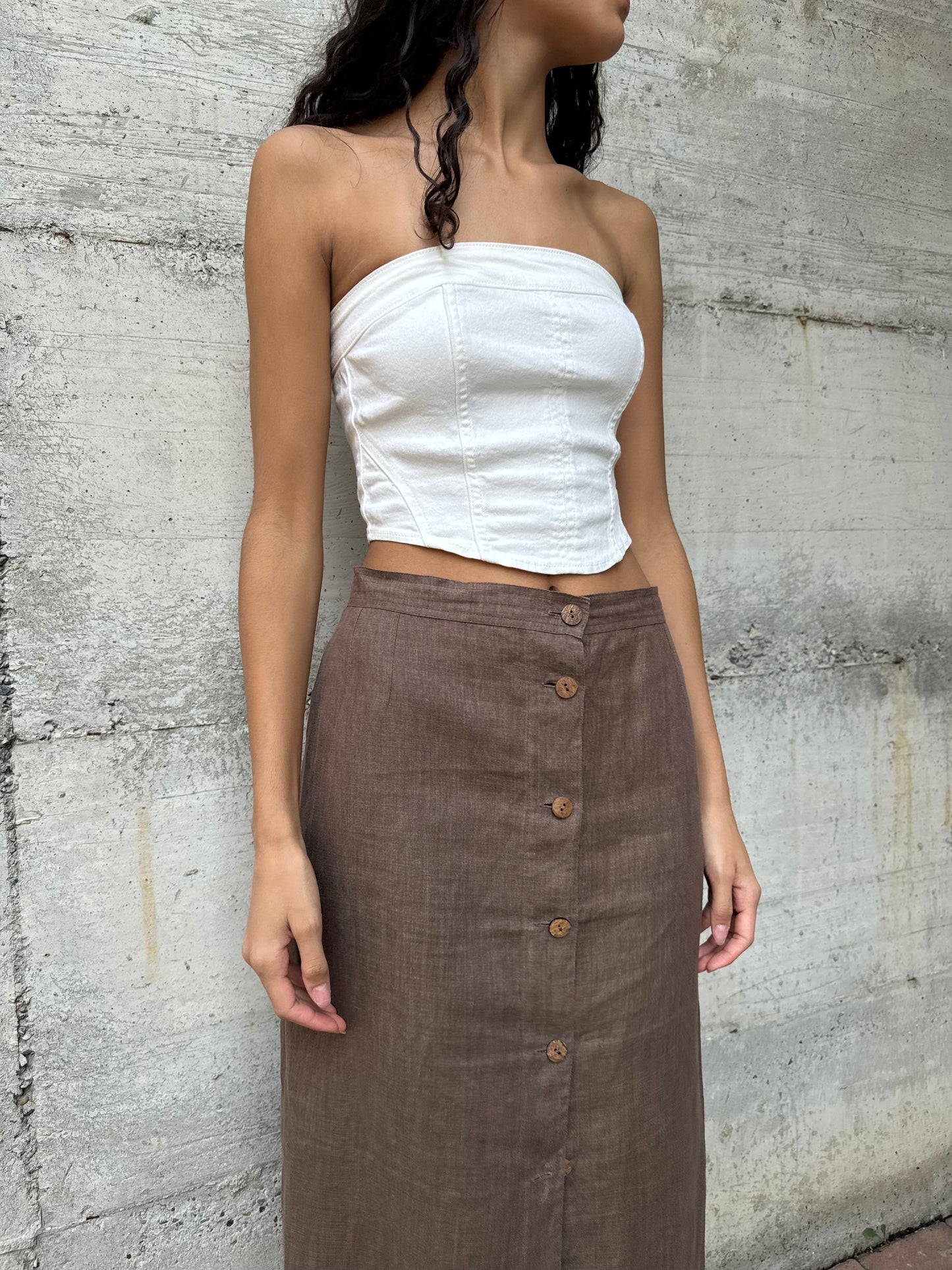 Gonna midi 100% lino Persona by Marina Rinaldi