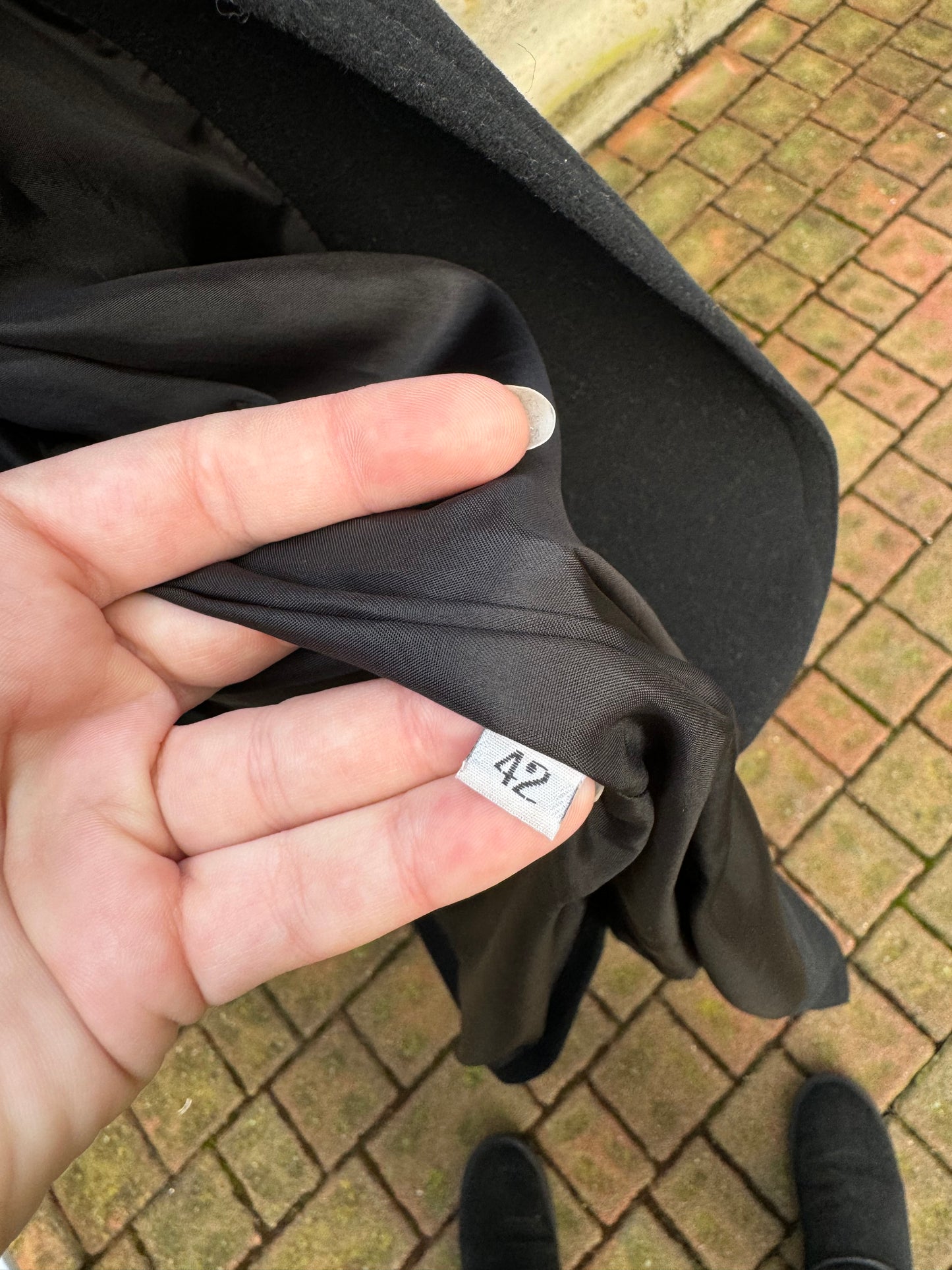 Cappotto a mantella 80s sartoriale 100% lana, con inserti in nappa