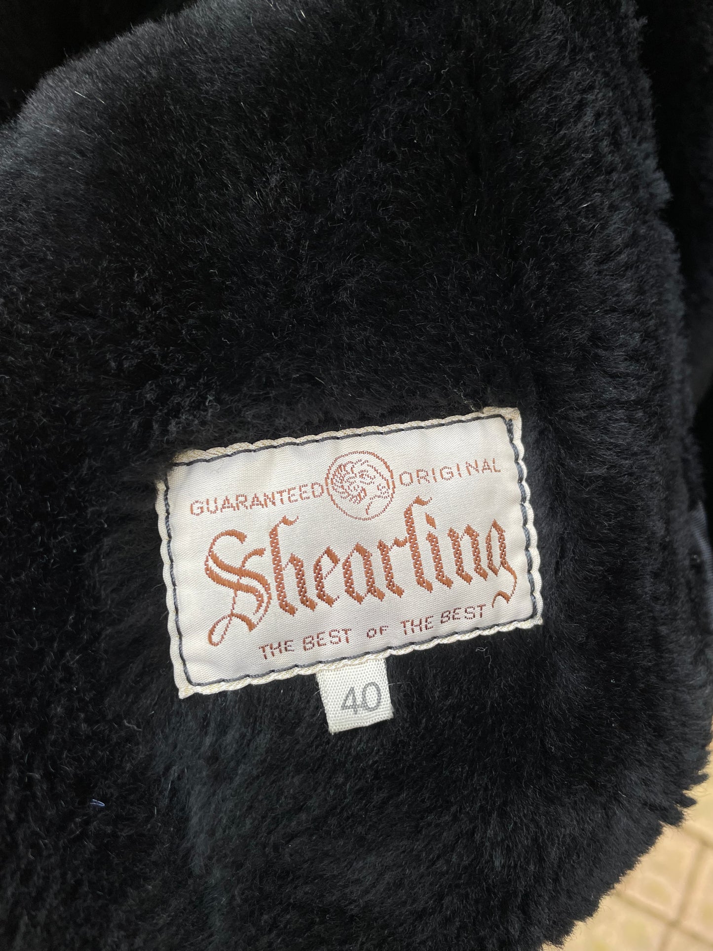 Montone donna originale Shearling 80s, esterno in pelle e interno a pelo raso, in rara taglia piccola