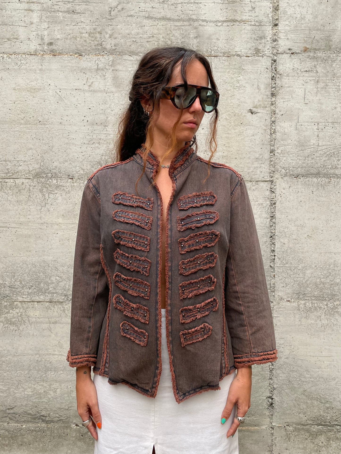 Giacchino vintage denim sfumato - taglia M