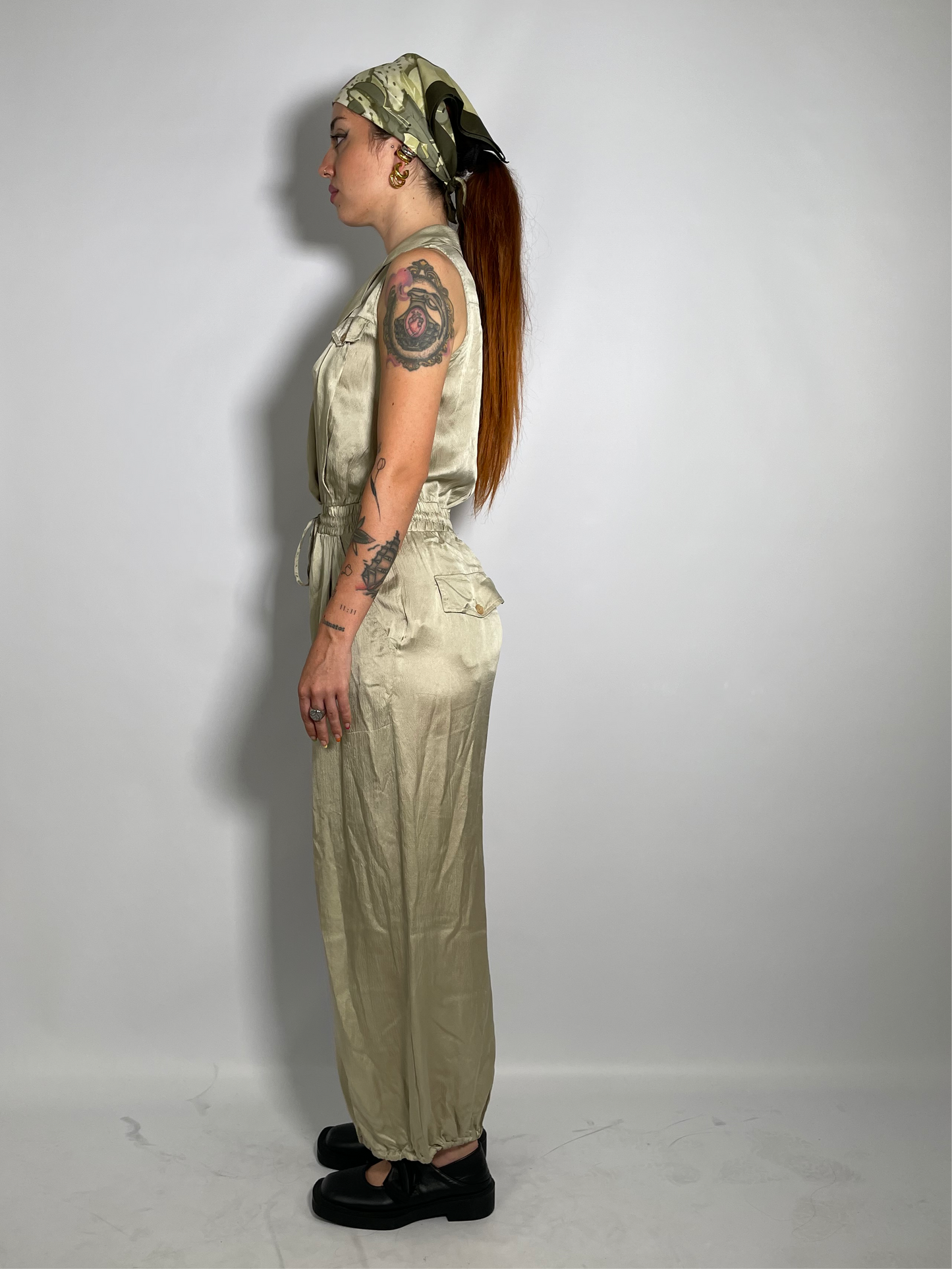 Jumpsuit Twinset sabbia 100% seta - taglia S