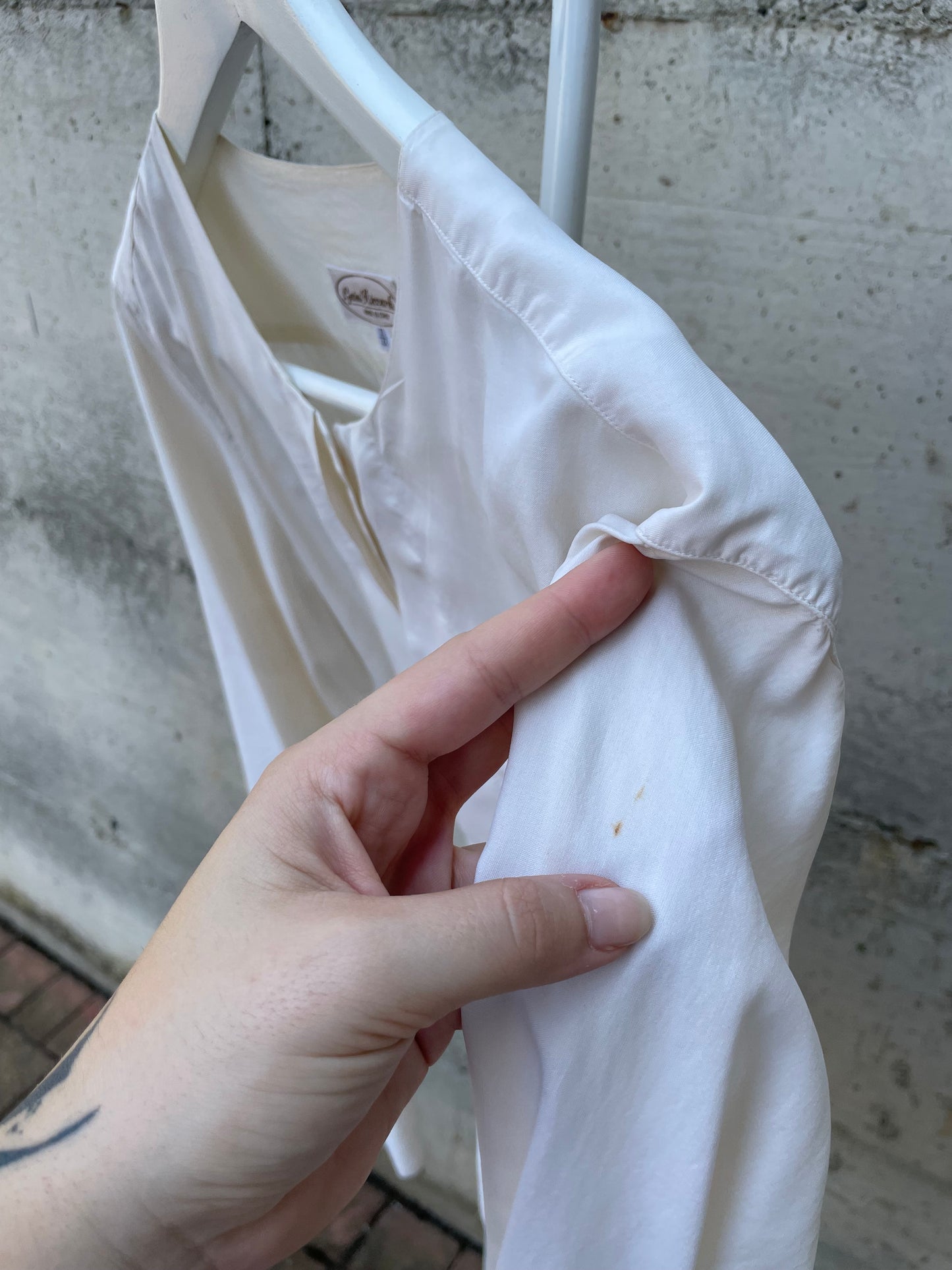 Blusa bianca 100% seta sartoriale, taglia 44it
