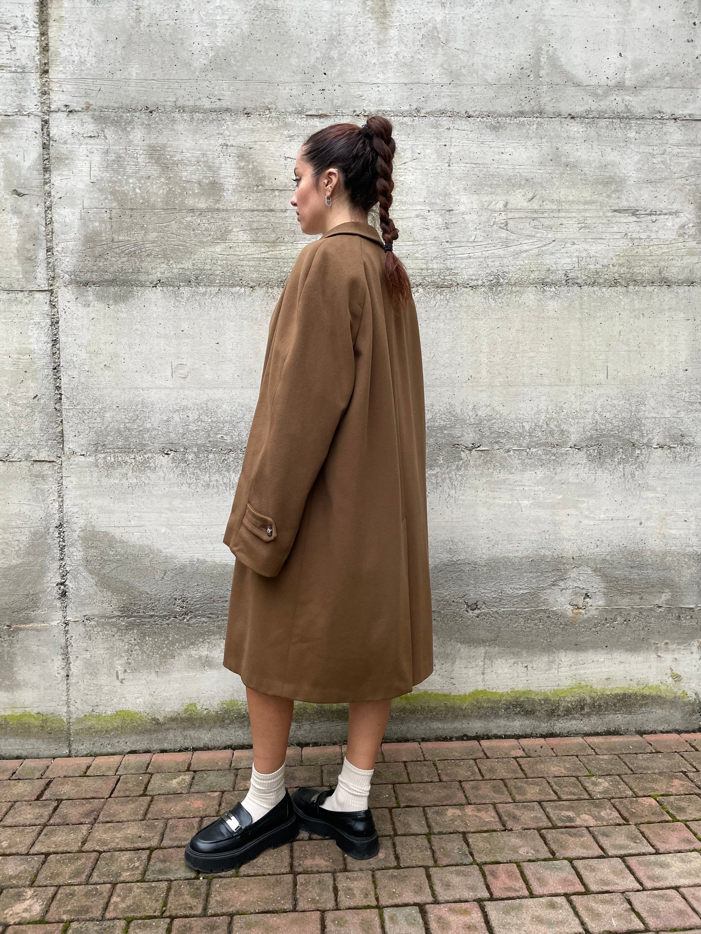 Cappotto sartoriale Piacenza cammello 100% lana vergine - taglia M uomo