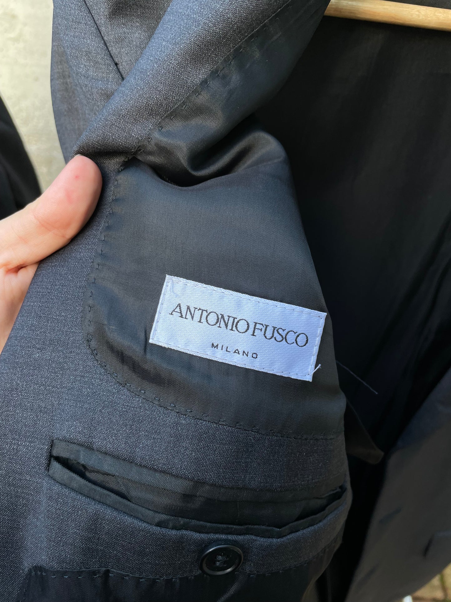 Blazer oversize in fresco lana grigio scuro - taglia M uomo