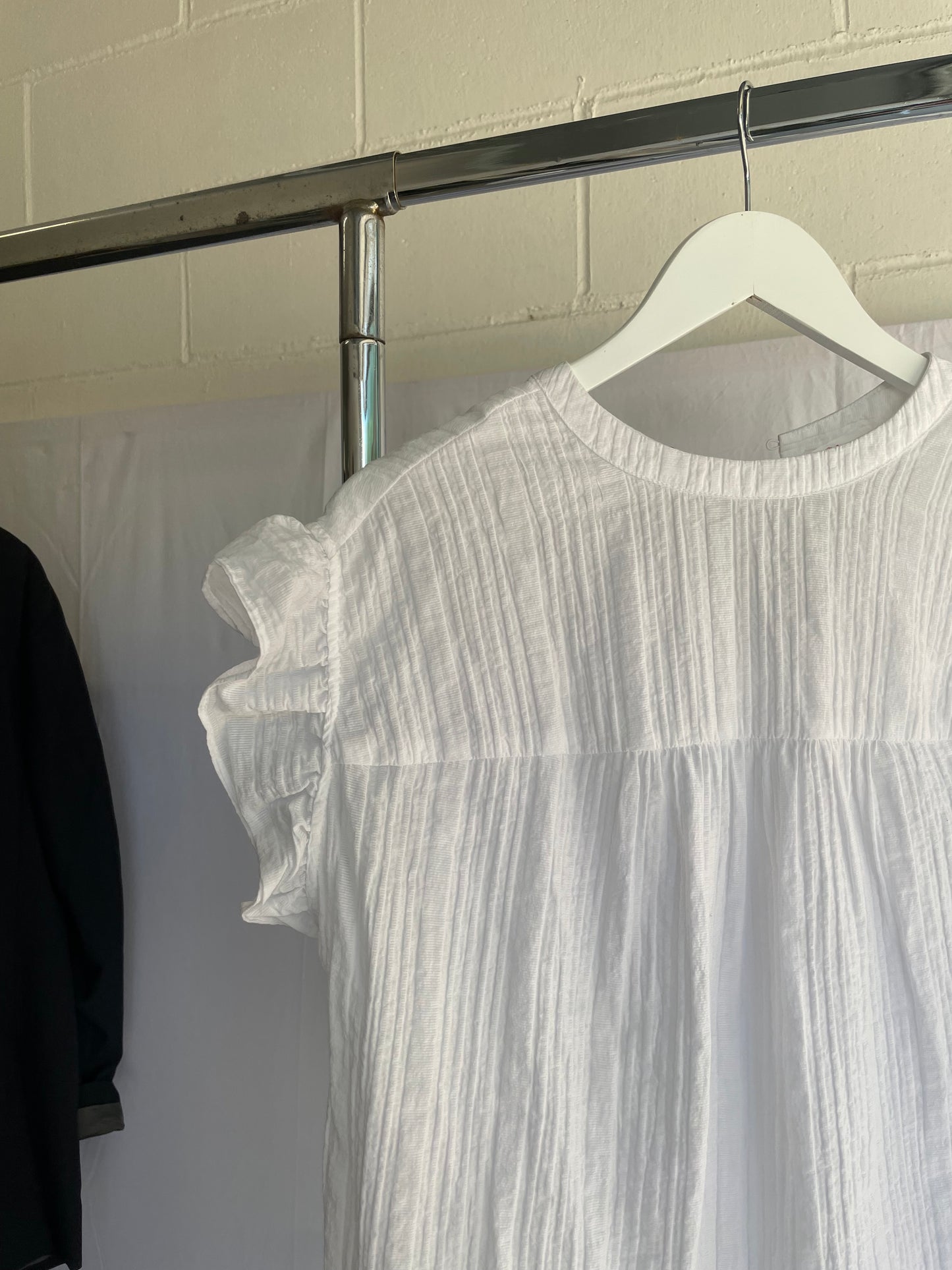 Blusa ampia in viscosa crespata bianca - taglia 46it