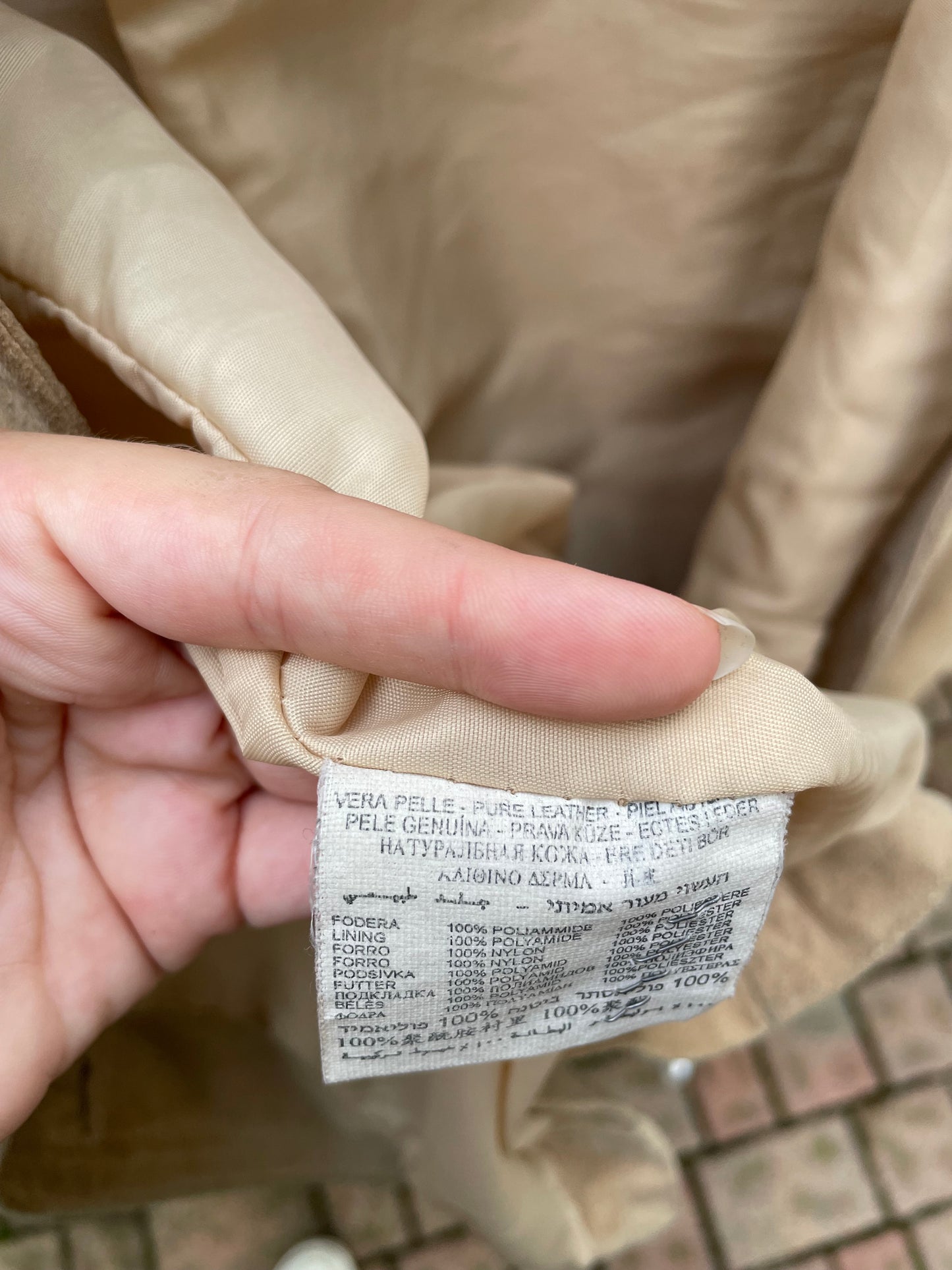 Blazer suede sabbia - taglia S/M