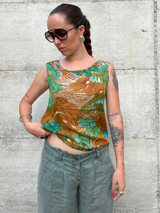 Top fantasia 100% viscosa, taglia S/M