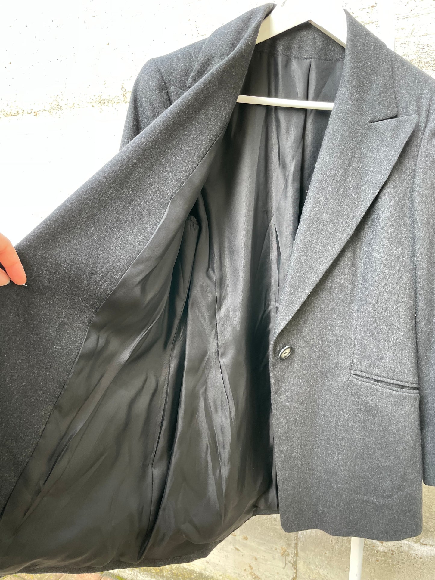 Blazer monopetto lana grigio scuro - 44it donna