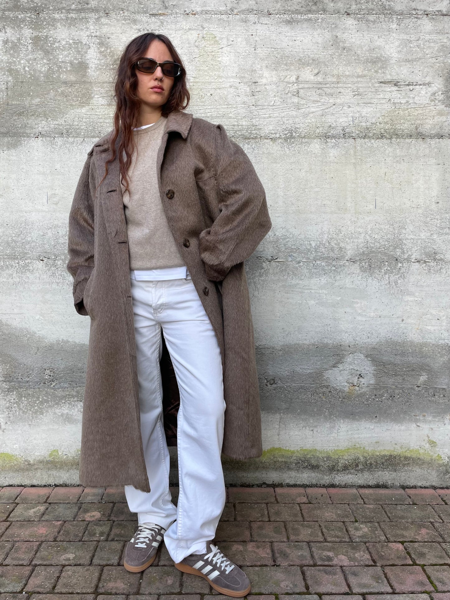 Cappotto lungo sartoriale 100% lana di lama