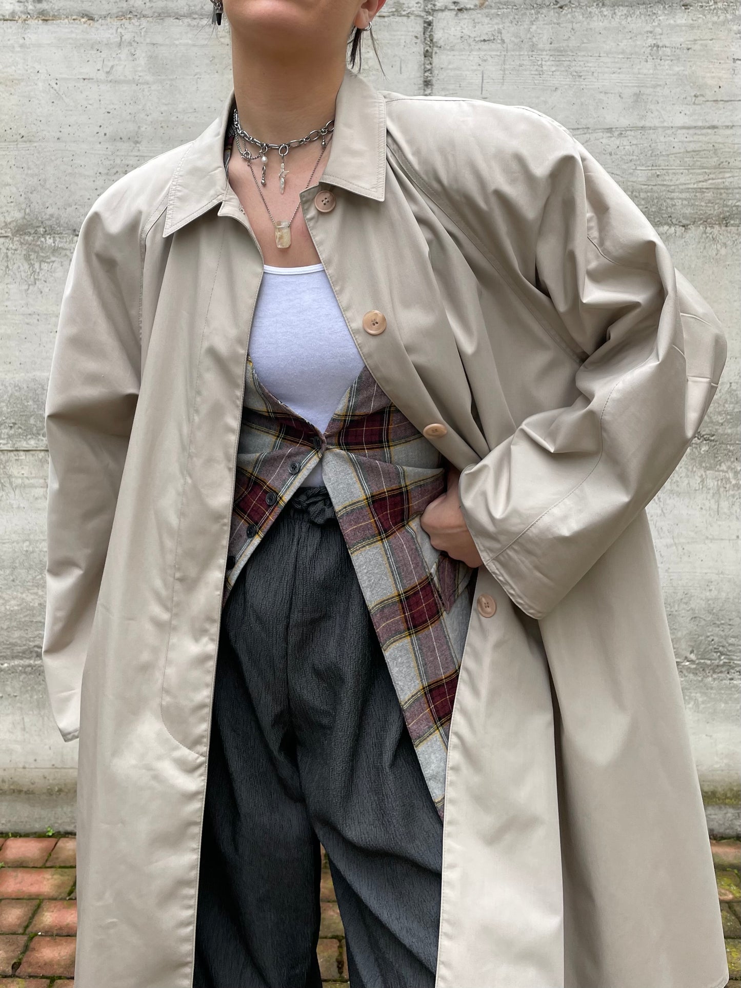 Trenchcoat cotone sabbia Preca - L