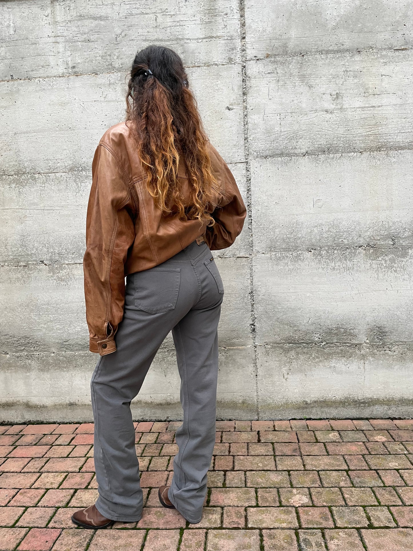 Bomber vera pelle ruggine - taglia L uomo