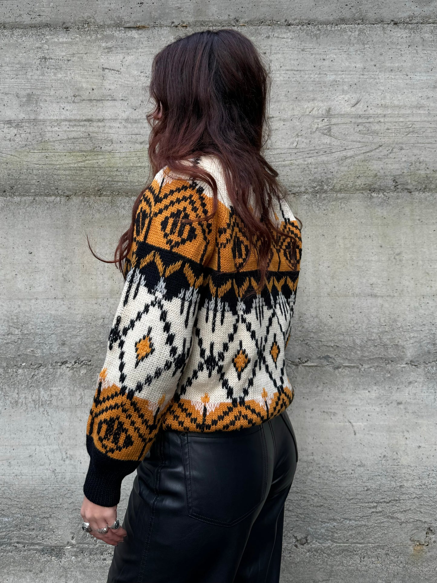 Maglione unisex girocollo 80s in 100% lana