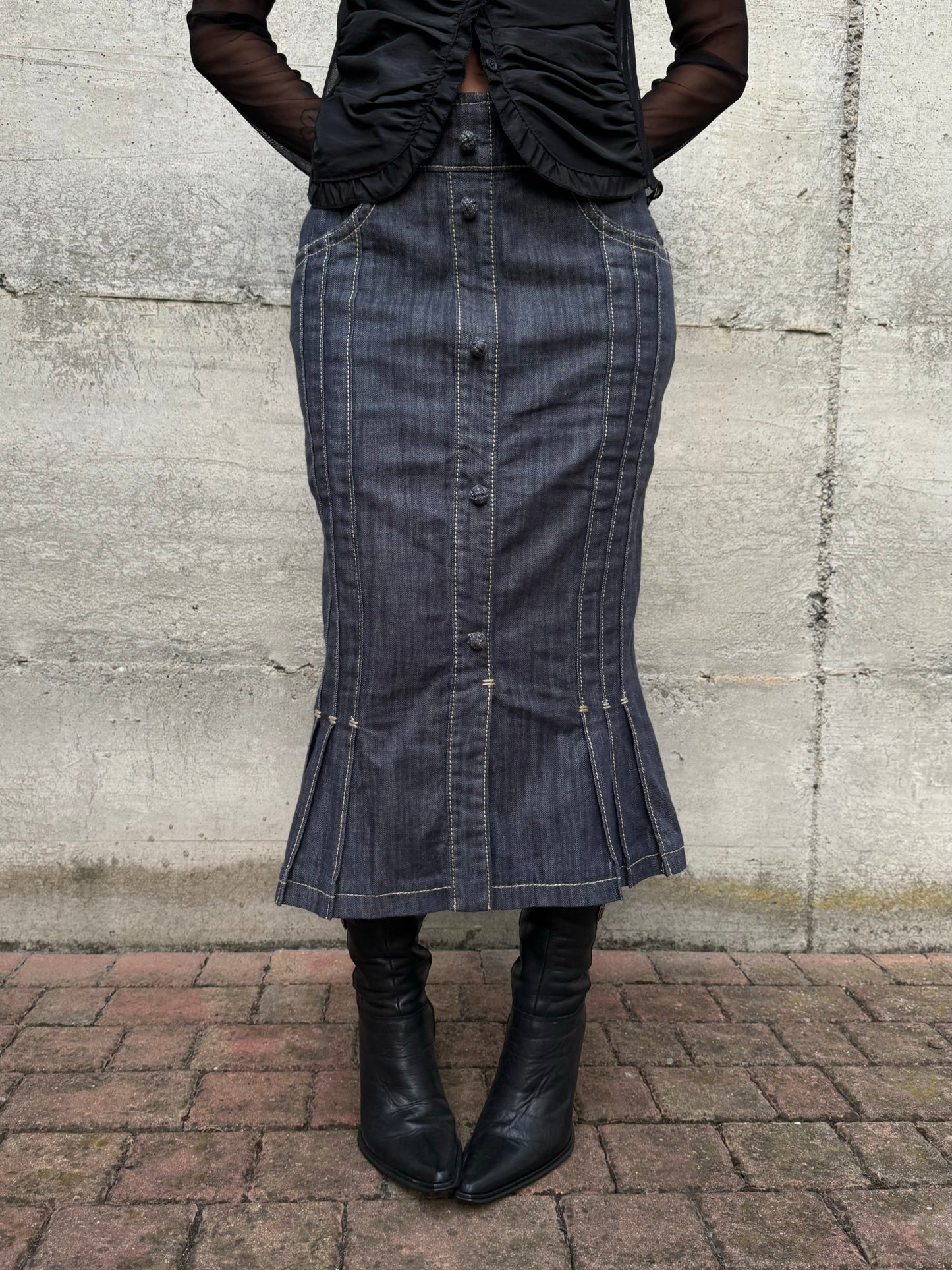 Gonna midi a sirena Stefanel Y2K