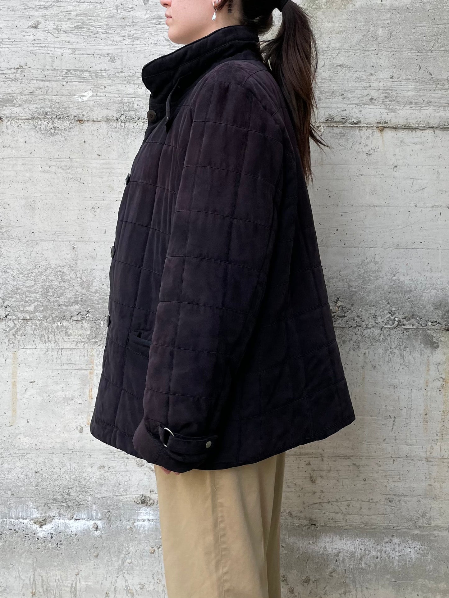 Giacca trapuntata nera - L donna