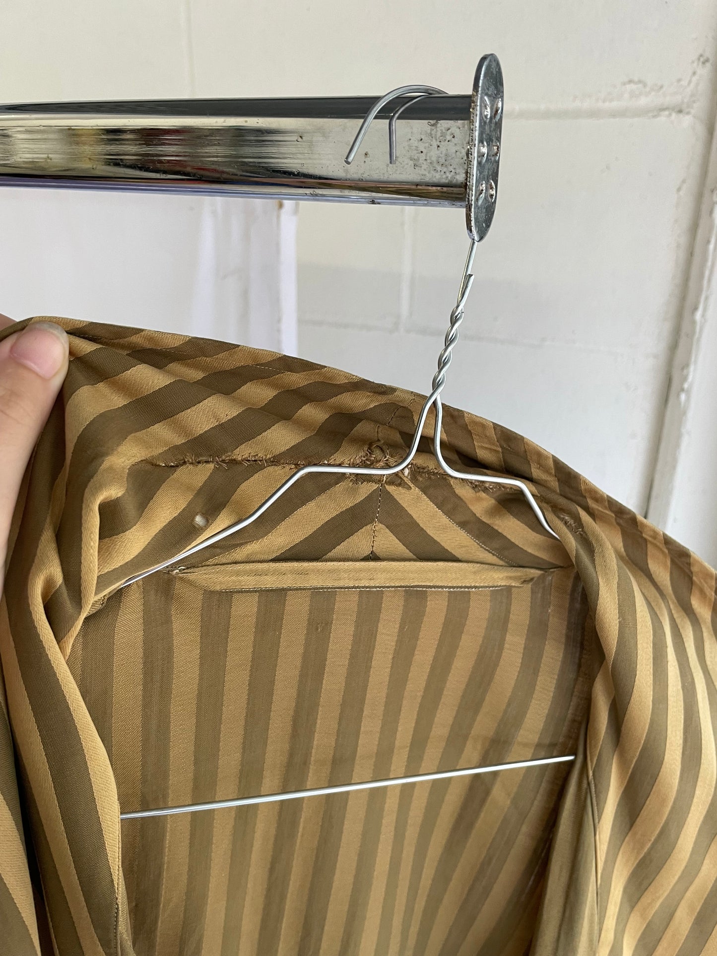 Vestaglia sartoriale in seta striped - taglia unica