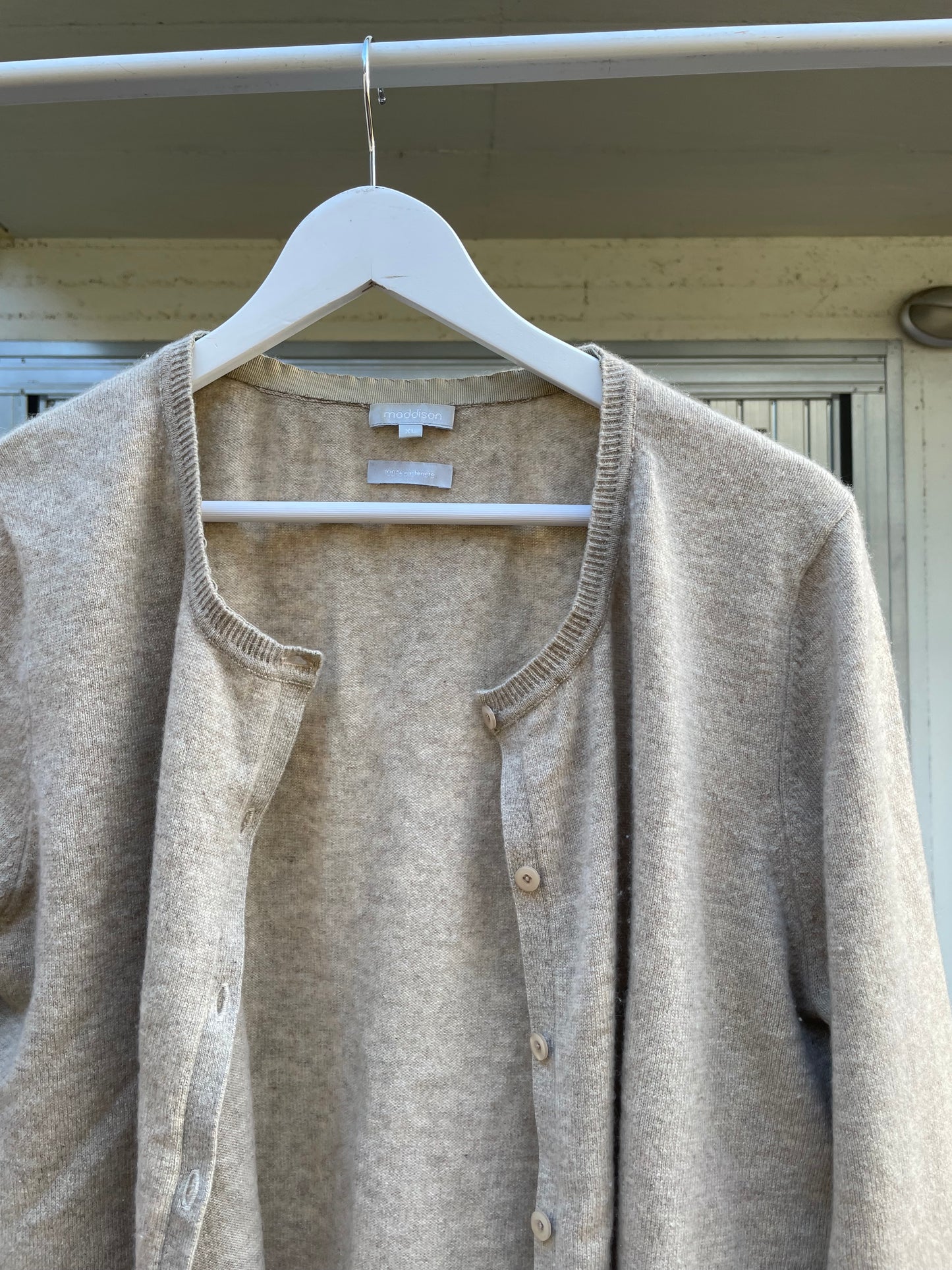 Cardigan sabbia 100% cashmere - taglia M