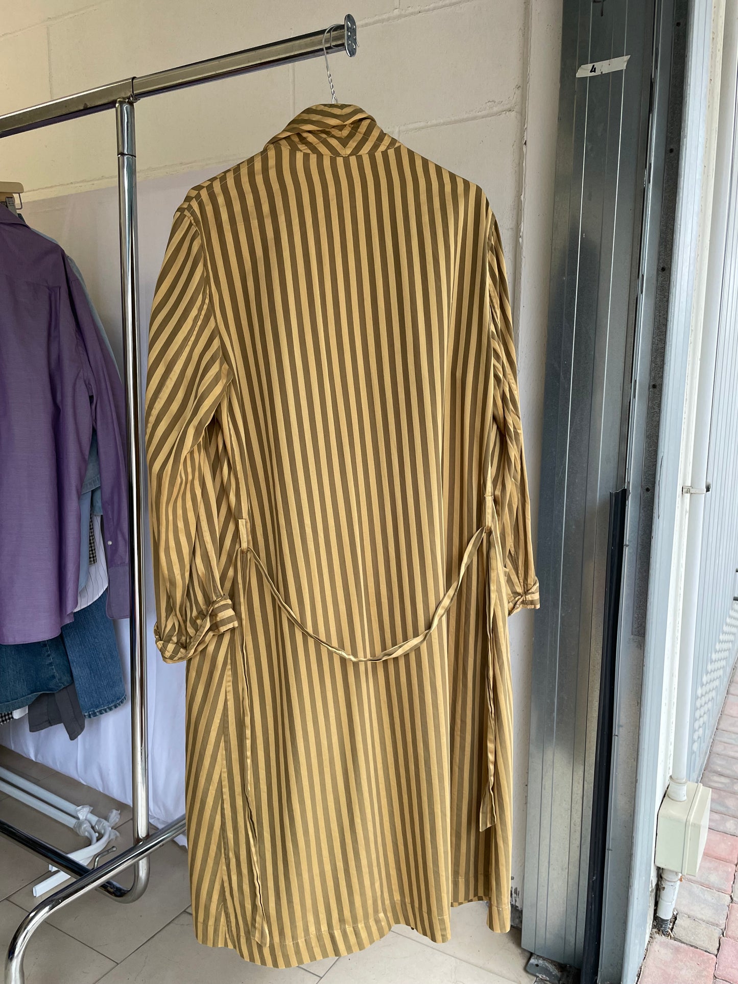 Vestaglia sartoriale in seta striped - taglia unica