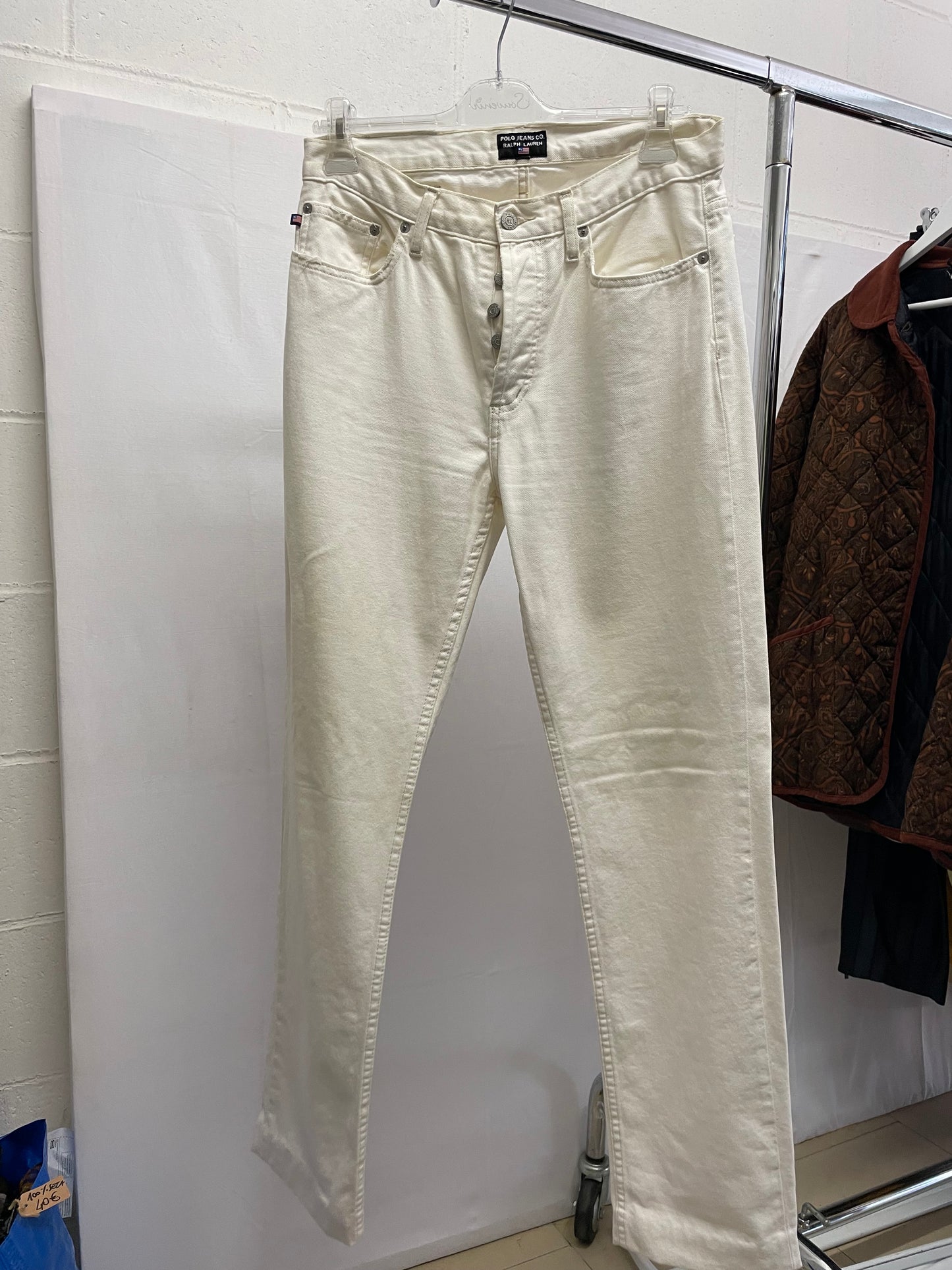 Jeans baggy bianco Polo Ralph Lauren 100% cotone