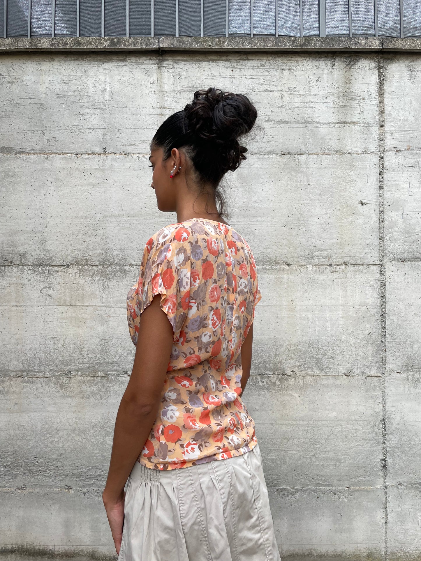 Blusa sartoriale 100% seta con bottoni Valentino originali - taglia S/M