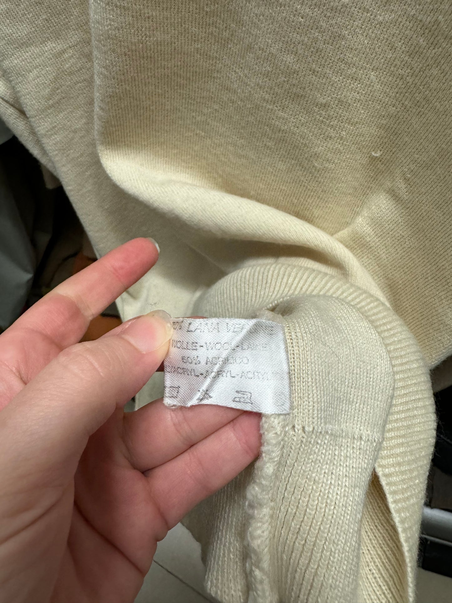 Gilet sartoriale crema in misto lana