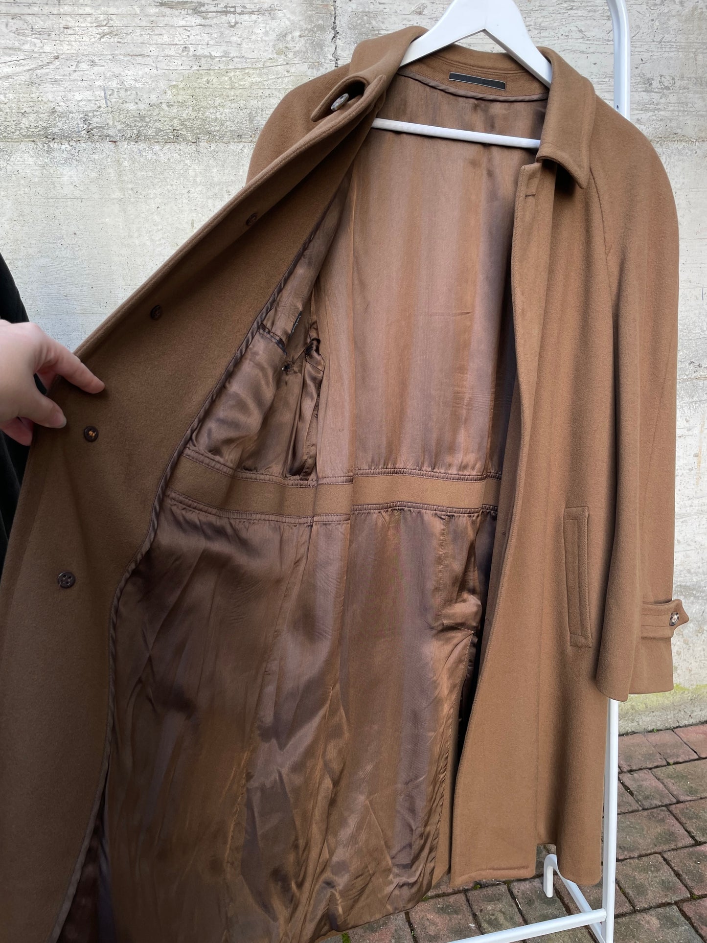 Cappotto sartoriale Piacenza cammello 100% lana vergine - taglia M uomo