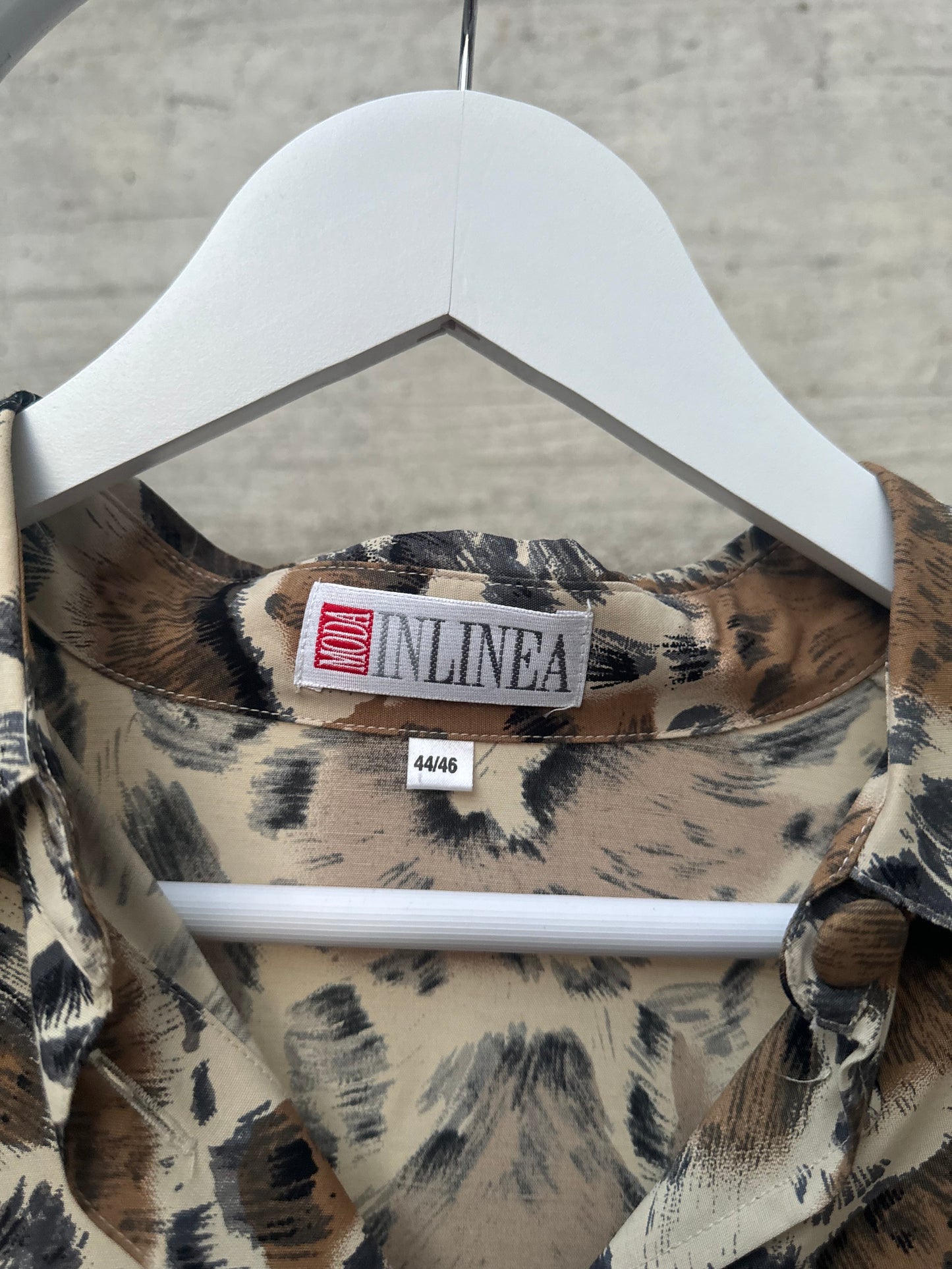 Camicia sartoriale in seta animalier