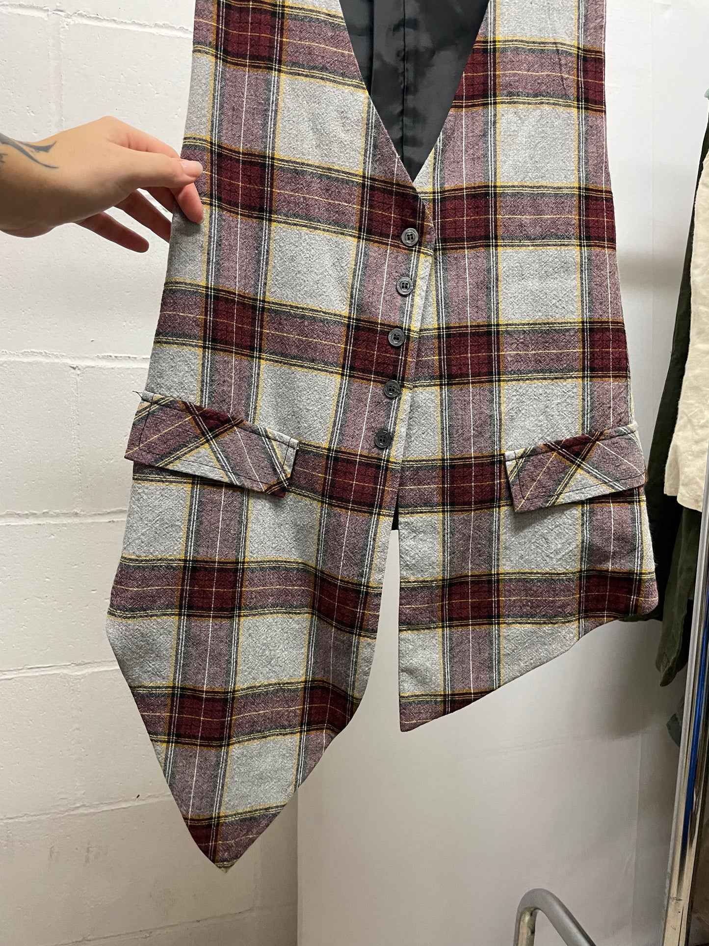 Gilet svasato tartan Manila Grace, taglia S