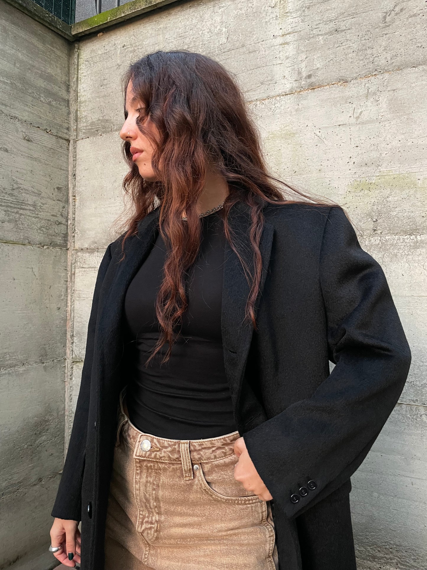 Cappotto maschile sartoriale 100% cammello - taglia S uomo