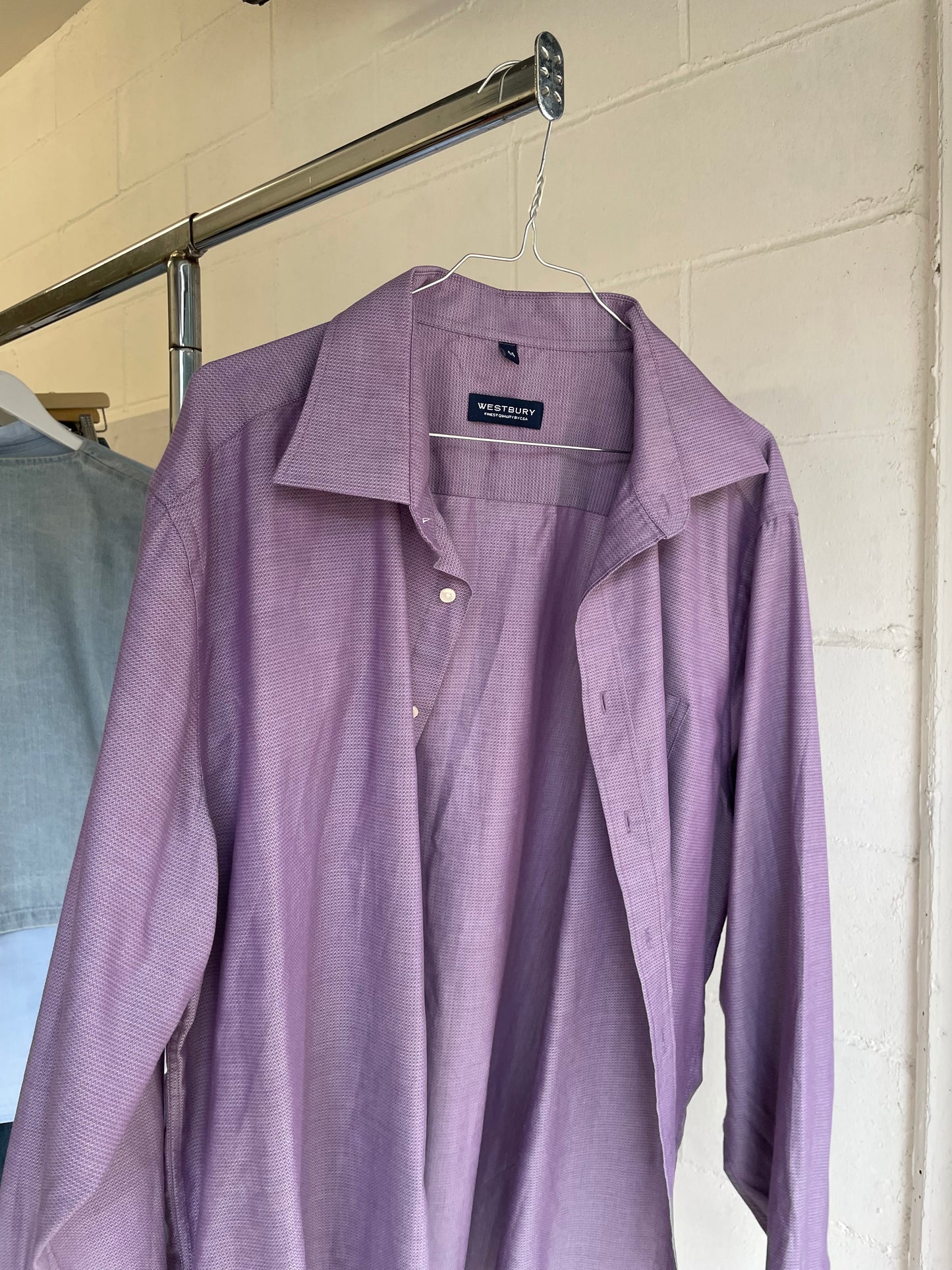 Camicia oversize lilla 100% cotone