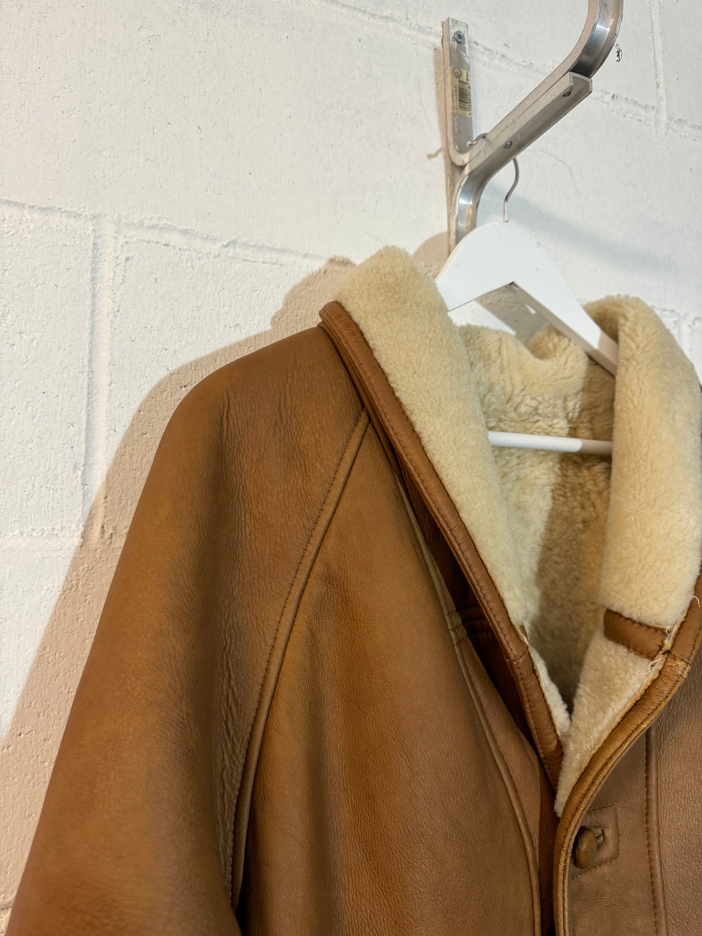 Bomber aviator Shearling caramello, taglia 52it uomo (L)