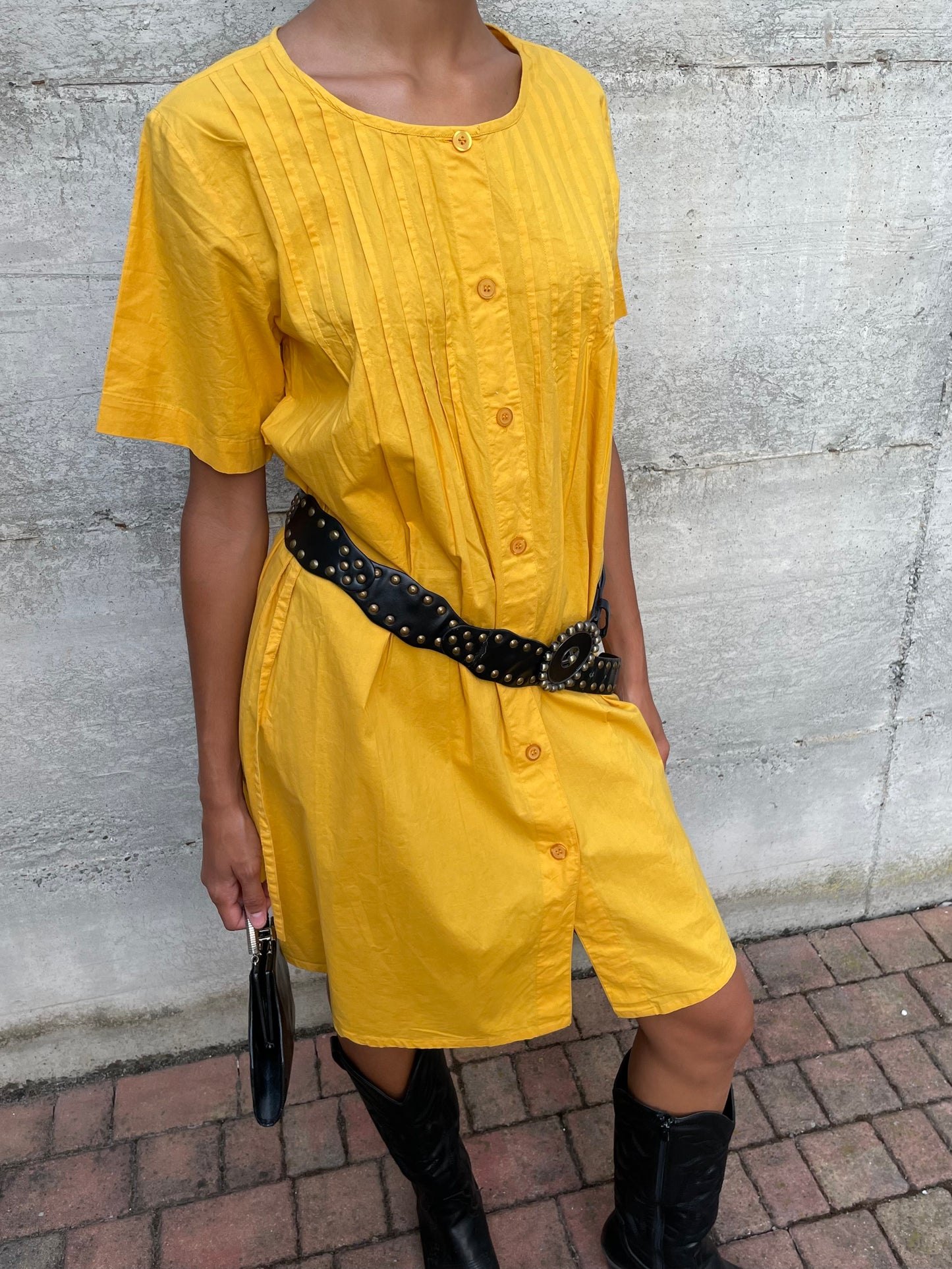 Abito midi Andrea Marè NUOVO deadstock, 100% cotone - taglia L