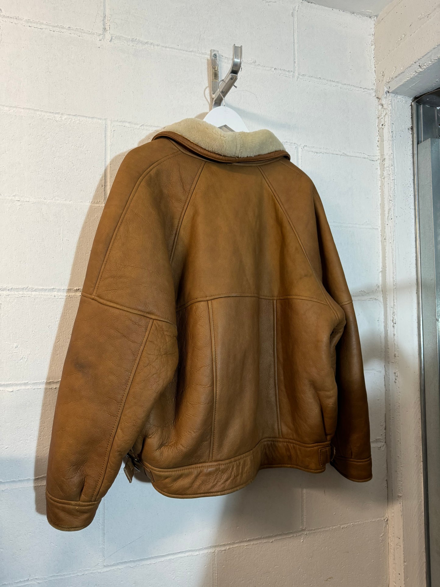 Bomber aviator Shearling caramello, taglia 52it uomo (L)