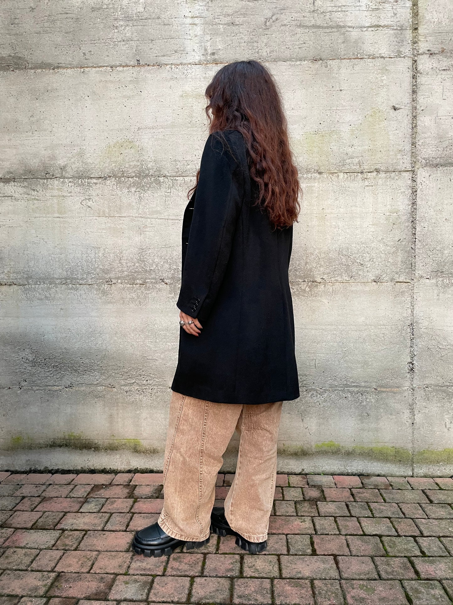 Cappotto maschile sartoriale 100% cammello - taglia S uomo