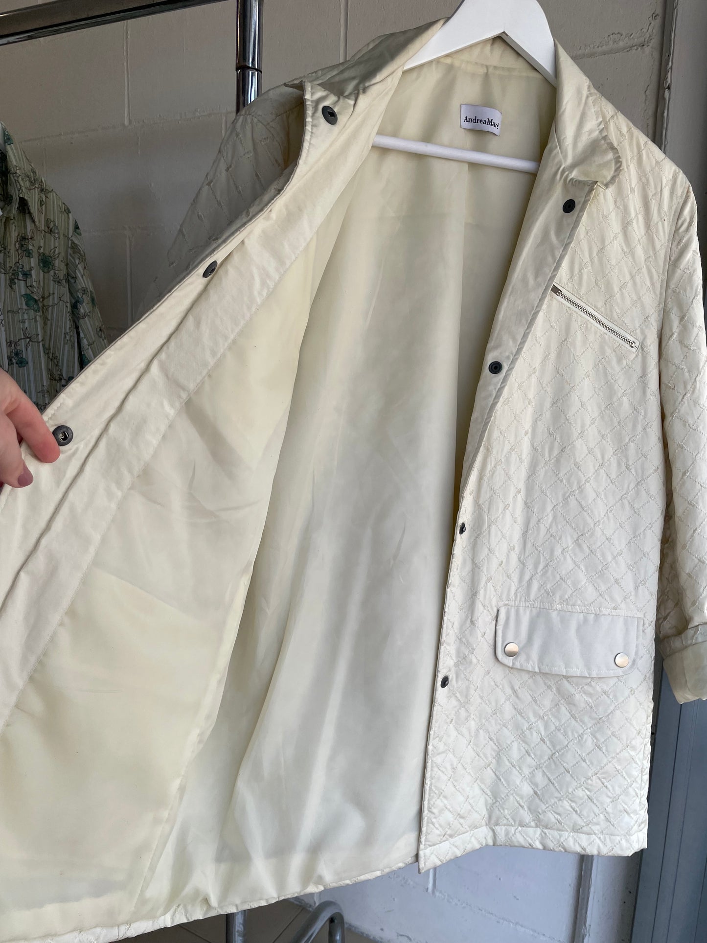 Giacca leggera trapuntata misto cotone avorio - Andrea Marè