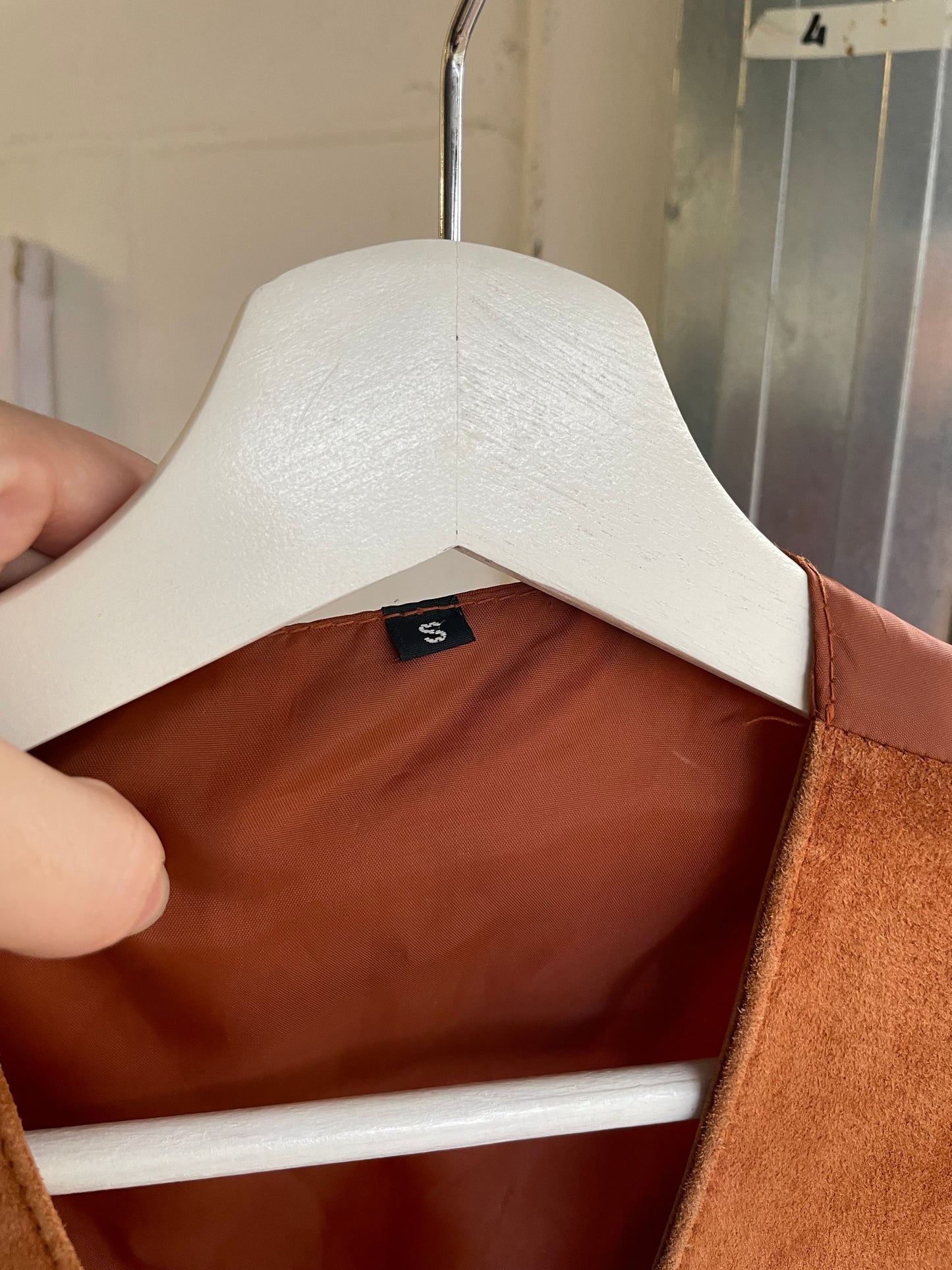 Gilet suede ruggine - taglia S uomo