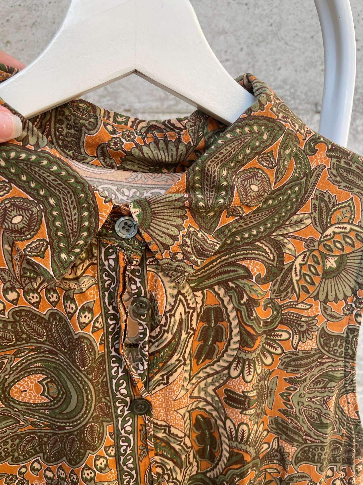 Abito chemisier lungo smanicato 100% cotone - taglia unica