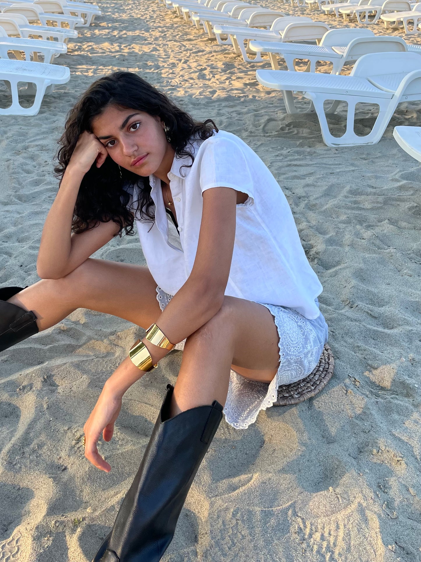 Camicetta 100% lino bianca - taglia S