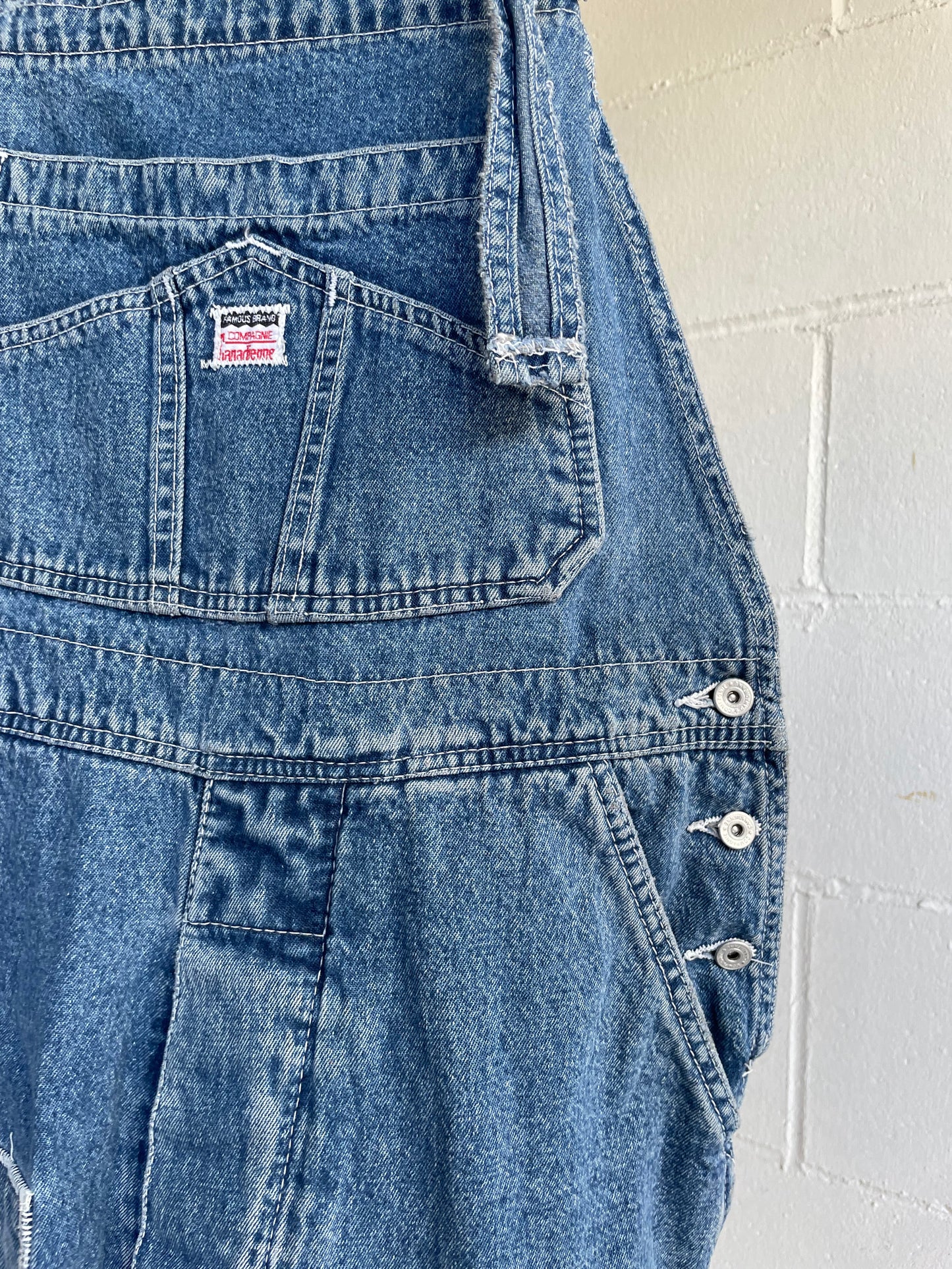 Salopette vintage denim lavaggio medio - taglia M