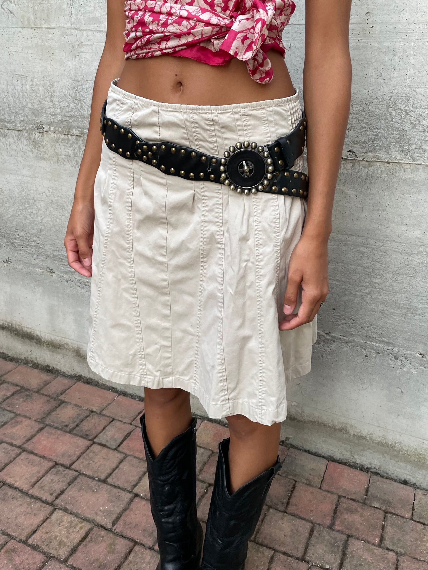 Gonna cargo Y2K sabbia, 100% cotone - taglia M