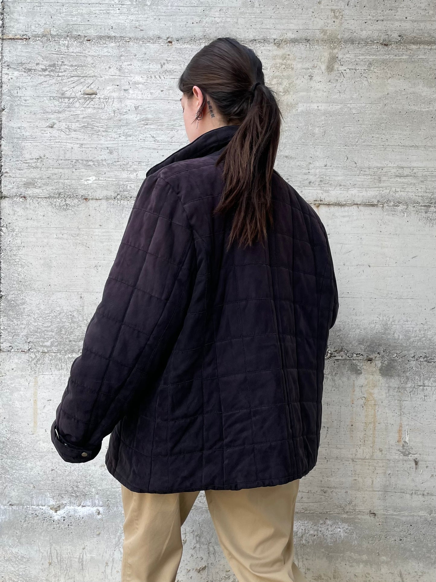 Giacca trapuntata nera - L donna