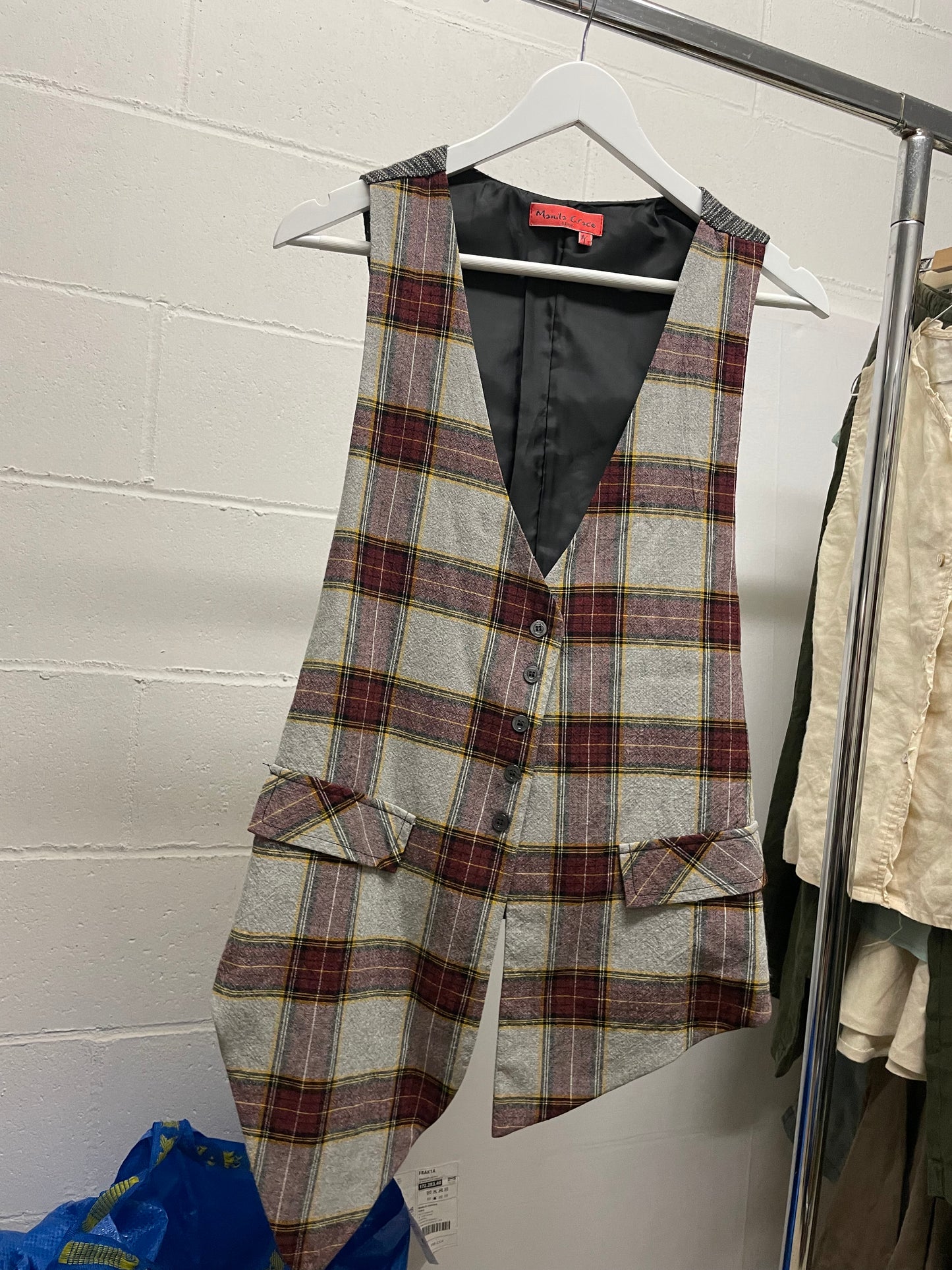 Gilet svasato tartan Manila Grace, taglia S