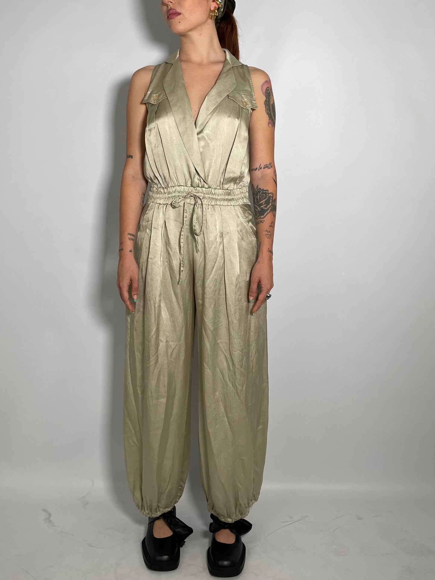 Jumpsuit Twinset sabbia 100% seta - taglia S