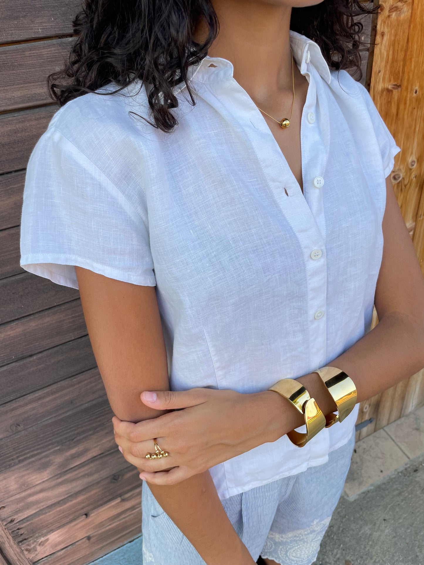 Camicetta 100% lino bianca - taglia S