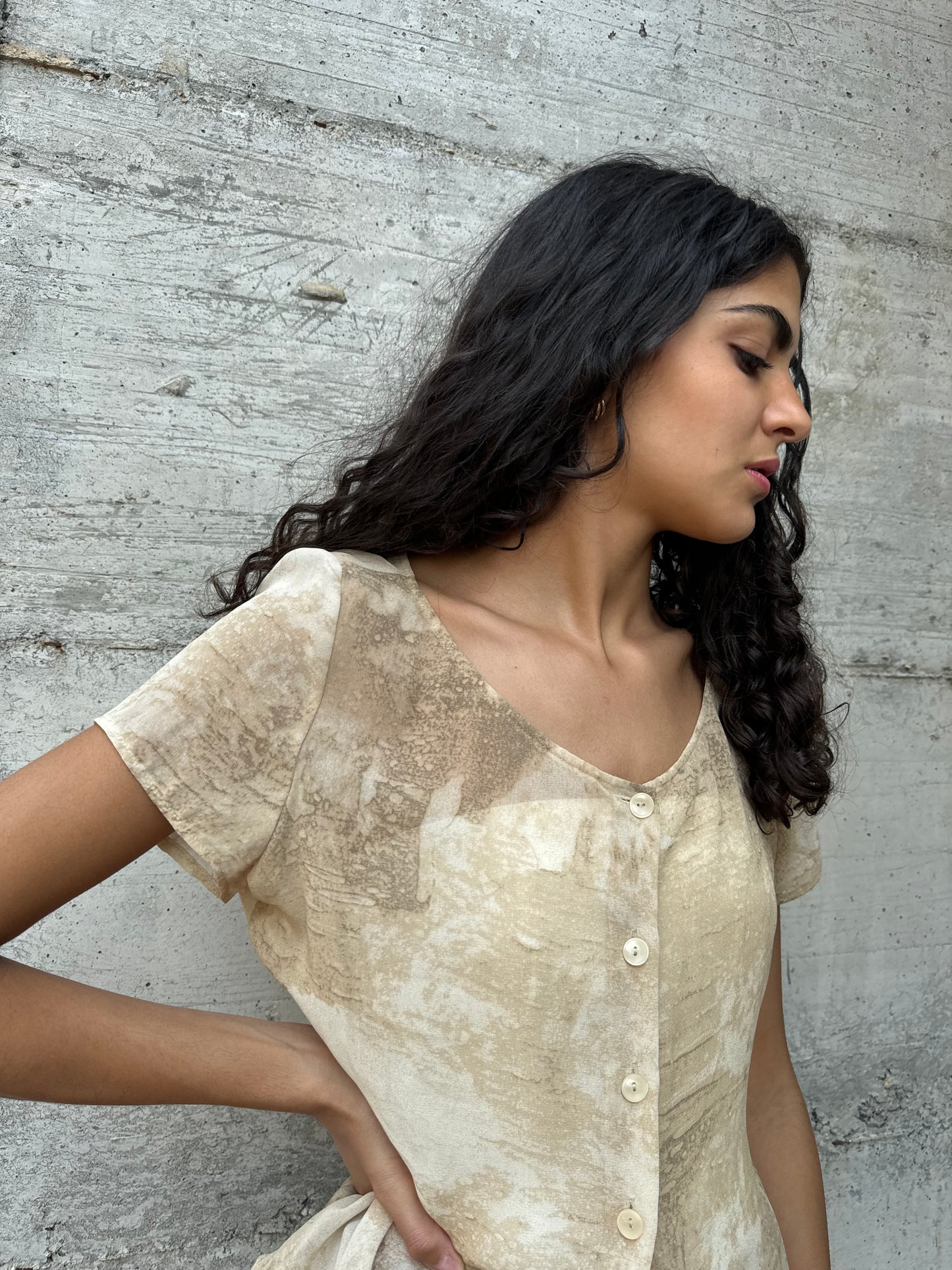 Camicetta sartoriale in crepe di viscosa - *completo