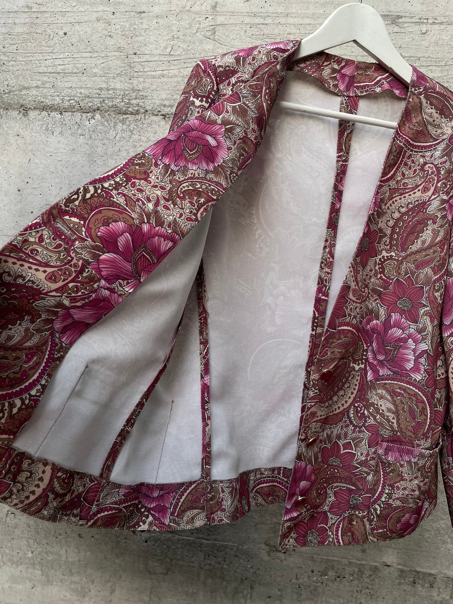 Blazer sartoriale in misto cotone fantasia - taglia M