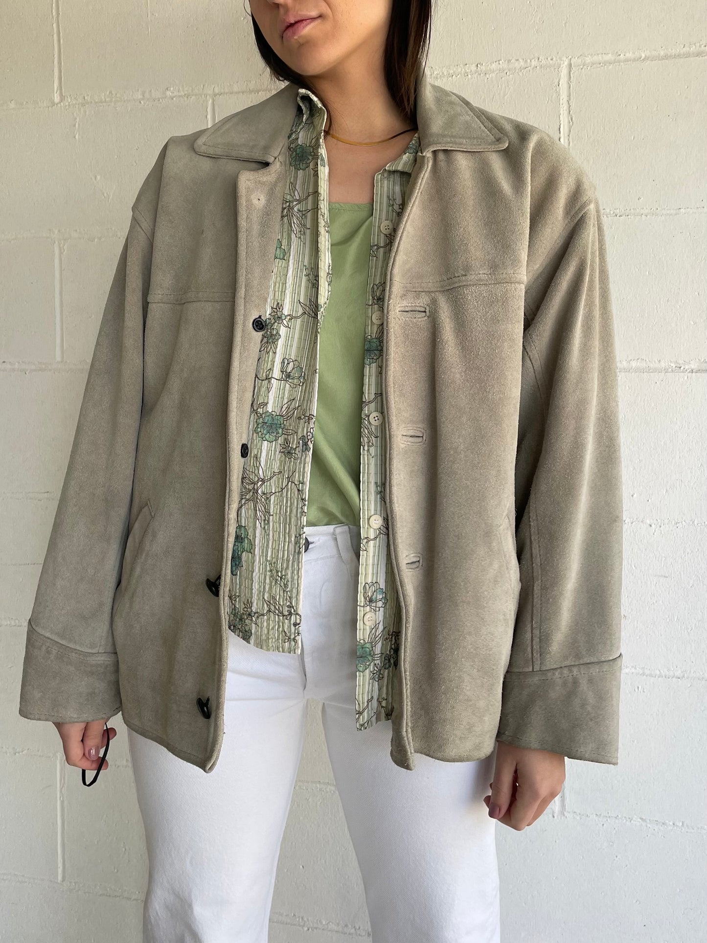 Biker suede ghiaccio - S uomo