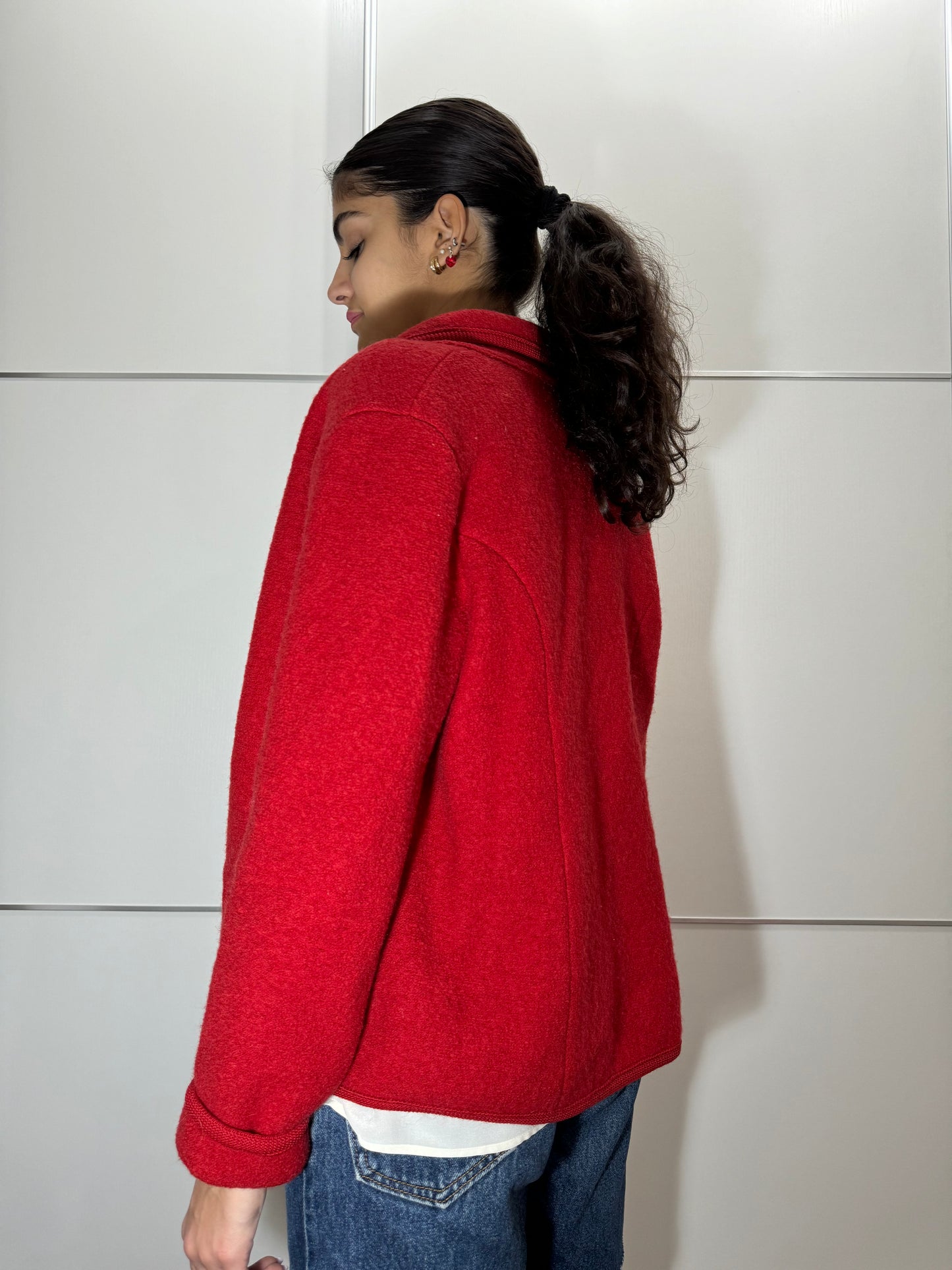 Giacchino tirolese Geiger rosso, in pura lana vergine