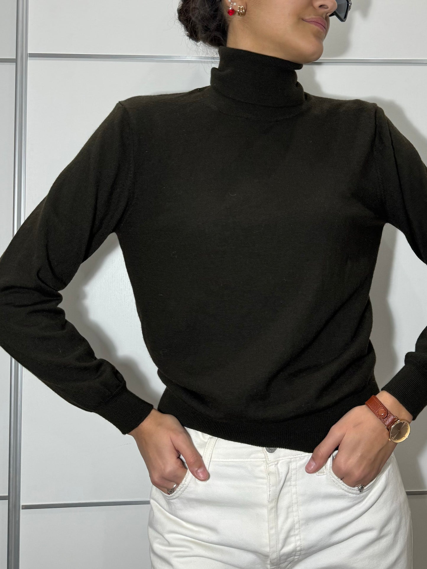 Dolcevita testa di moro Benetton in misto lana