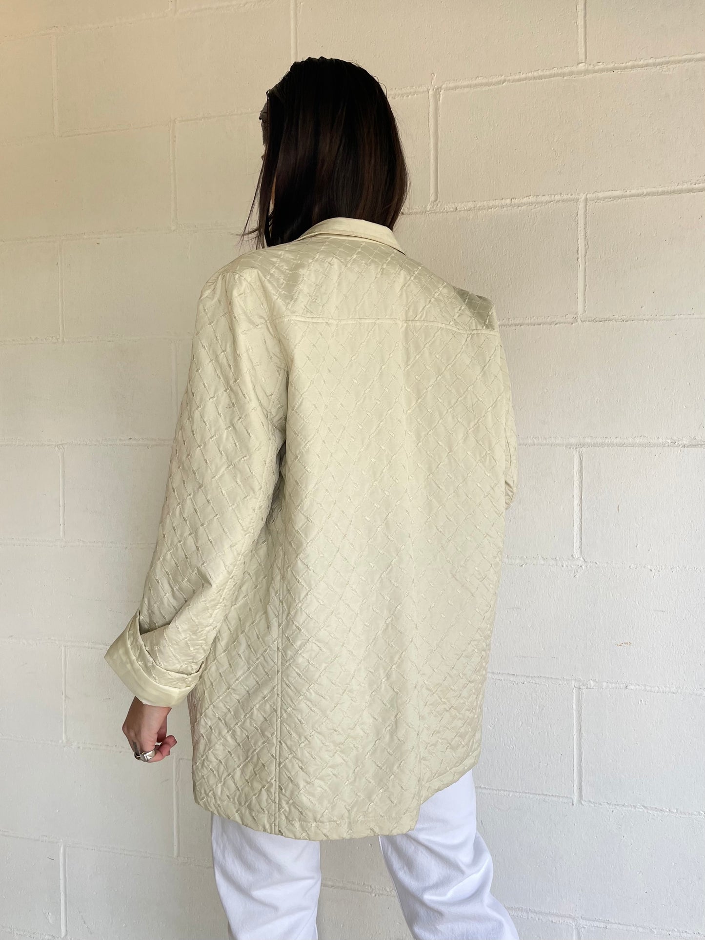 Giacca leggera trapuntata misto cotone avorio - Andrea Marè